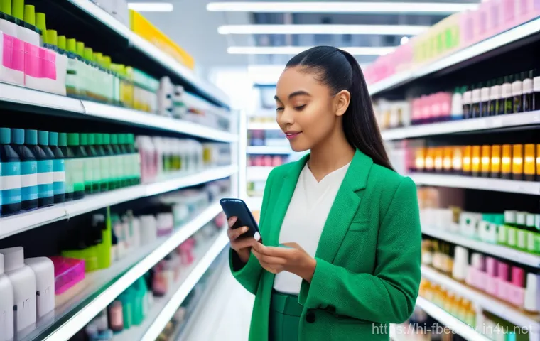 블록체인 기반 뷰티 플랫폼 - Image Prompt 1: The Trustworthy Scan for Authenticity**