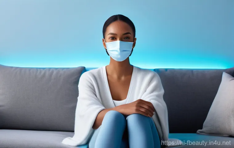 웨어러블 뷰티 디바이스 - Image Prompt 1: Radiant Self-Care with LED Mask**