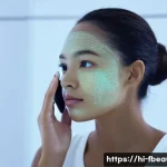 스킨케어 AI 기술 - **Prompt 1: "The AI Skin DNA Scan"**
    A young adult (age 20-30), with clear, healthy skin, is see...