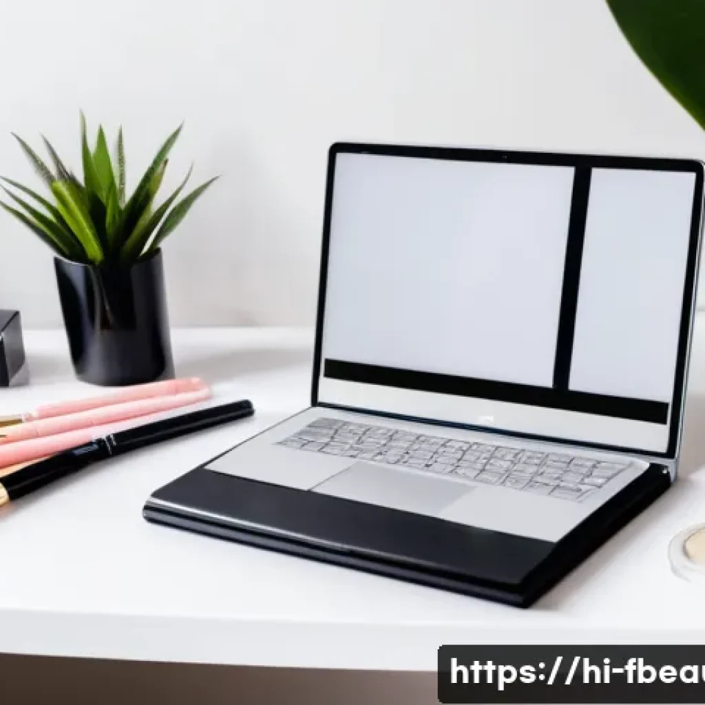 디지털 뷰티 소비 트렌드 - **Prompt 1: The Modern Online Beauty Shopper**
    "A vibrant, aesthetically pleasing flat lay scene...